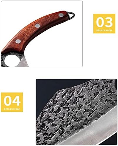 Meat Cleaver, 6" Forged Boning Knife Butcher Knife Kitchen Hand Forged for meat cleaver vegetable cutter slicer Outdoor Camping Chef Knives Cutting Vegetable