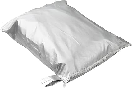 Boat Cover Yacht Outdoor Protection Waterproof Heavy Duty Silver Reflective 300D Oxford Fabric Anti-Smashing Durable and Tear Proof Fits V-Hull TRI-Hull Runabouts and Bass Boats 16-18FT