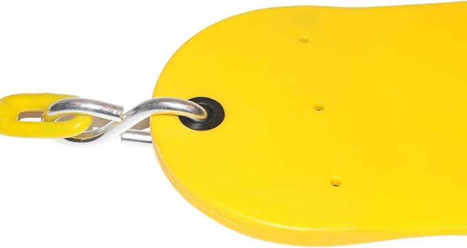 66" Heavy Duty Swing Seat Chain Plastic Coated Seat Replacement Outdoor Swing Set Accessories (Yellow)