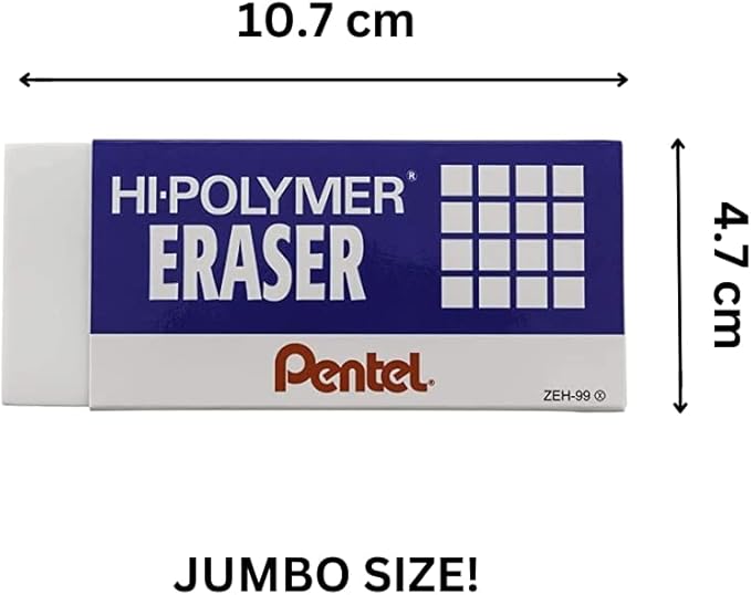 Pentel Hi-Polymer Eraser - Super XL, White