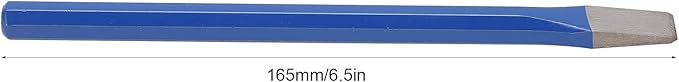 6.5 in masonry chisel, alloy steel flat utility chisel, cement chisel, engineering masonry tool for cutting, carving, and chiselling