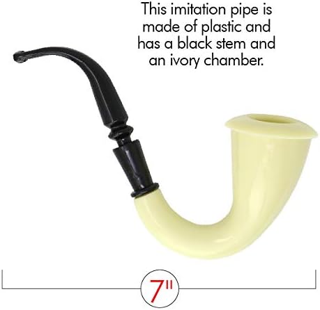 Skeleteen Costume Accessories Pipe Prop - Fake Detective Smoking Pipes For Costumes - 1 Piece
