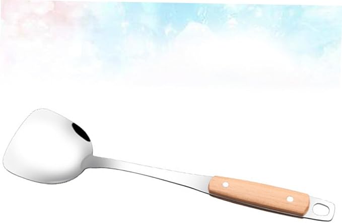 MAGICLULU Cooking Spatula Pancake Flipper Stainless Steel Turner Non-slip Wood Handle