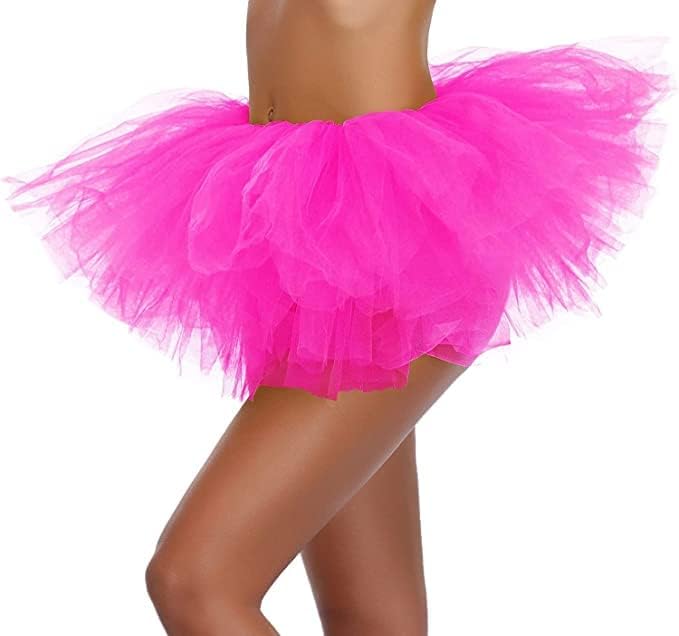 Women Teen Adult Classic Elastic 3 4 5 Layered Tulle Tutu Skirt Costume Bottom