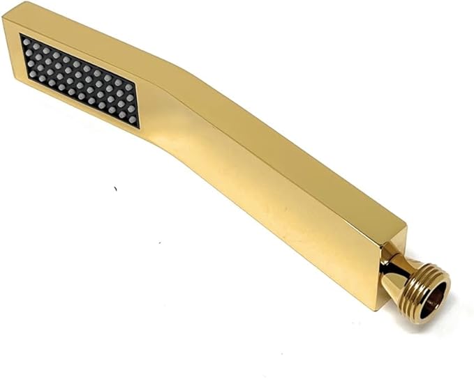 Cascada Contemporary Brass High Pressure Hand Held Shower | Single Setting Hand Shower (Polished Gold)