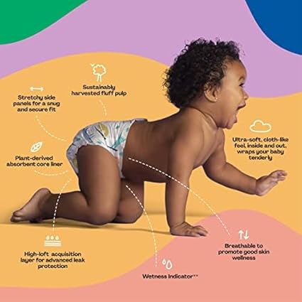Hello Bello Premium Baby Diapers Size 4, 21 Count of Disposable, Extra-Absorbent, Hypoallergenic Baby Diapers with Snug and Comfort Fit, Alphabet Soup