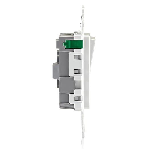 Leviton E5601-MW Decora Edge 15 Amp Single Pole Rocker Switch, 10-Pack, White