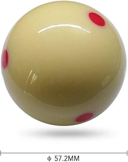 Lixada Billiards 2-14" Regulation Size BilliardPool Ball - Pro Cup Cue Ball with 6 RedBlue Dots, White