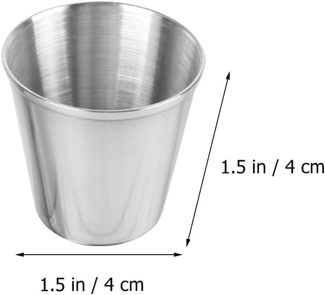 Amosfun 6pcs Shot Cups Shatterproof Unbreakable Tumblers Bar Home Restaurant Portable Drinking