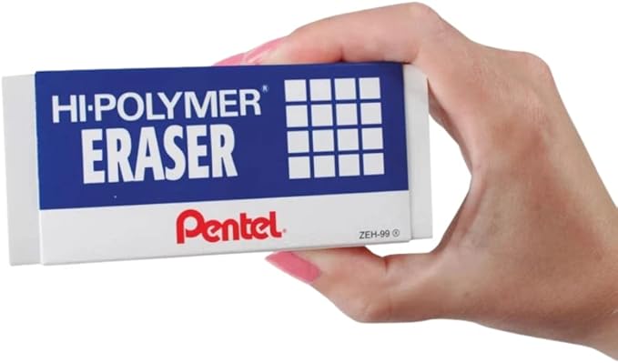 Pentel Hi-Polymer Eraser - Super XL, White