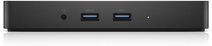 Dell WD15 Monitor Dock 4K with 180W Adapter, USB-C, (450-AEUO, 7FJ4J, 4W2HW),Black,Dual Display