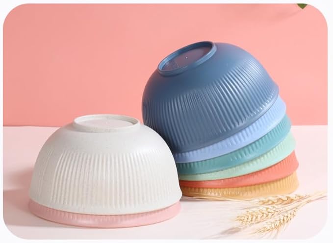 Wheat Straw Bowl Unbreakable Wheat Straw Cereal Bowls For Serving Soup Oatmeal,Ramen,Salad Microwave & Dishwasher Safe Soup And Salad Wheat Straw Cereal Bowls Bowls For Kitchen Cereal (pink)