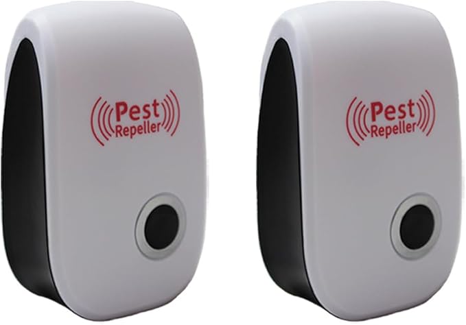 2-Pack Fenzer Ultrasonic Indoor Pest Control Repeller for Bugs, Insects, Mice, Spiders