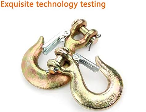 XMHF 14" Clevis Slip Hook with Safety Latch Heavy Duty Grade 70 Forged Steel Towing Winch Hook
