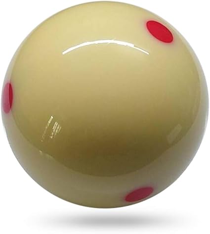Lixada Billiards 2-14" Regulation Size BilliardPool Ball - Pro Cup Cue Ball with 6 RedBlue Dots, White