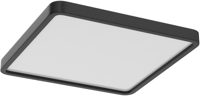 12 Inch 24W Square LED Ceiling Light, 5000K Daylight White 3200LM Ultra Bright Ceiling Lights Black Flush Mount LED Ceiling Lighting Fixture Super Thin for Kitchen Bathroom Hallway Office Living Room