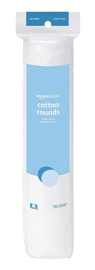 Basics Hypoallergenic 100 Cotton Rounds, 100 Count