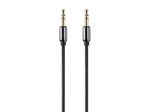 Monoprice Auxiliary Audio Cable - 3.5mm TRS, Gold Plated, 10 Feet, Black - Onyx Series
