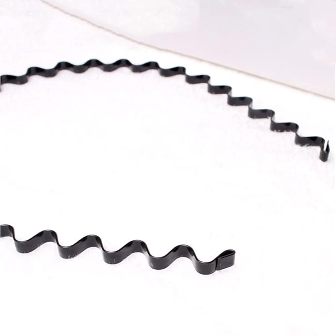 Unisex Universal 5mm Fashion Metal Elastic Black Hair Hoop Hairband Sport Head-wear Accessories