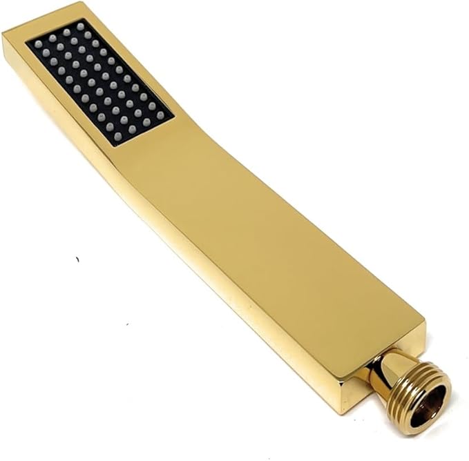Cascada Contemporary Brass High Pressure Hand Held Shower | Single Setting Hand Shower (Polished Gold)
