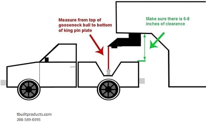 T Built 8" Fifth Wheel to Gooseneck Adapter Hitch