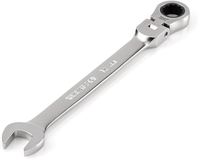 TEKTON 12 mm Flex Head 12-Point Ratcheting Combination Wrench WRC26412