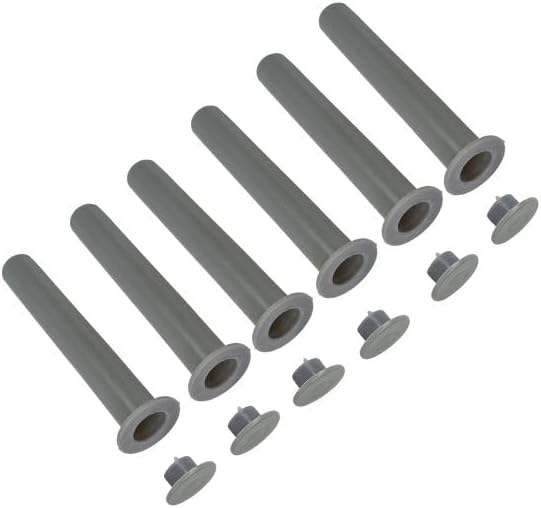 Pool Fence Deck Plugs & Sleeves for Peg Pole Fence (Gray)