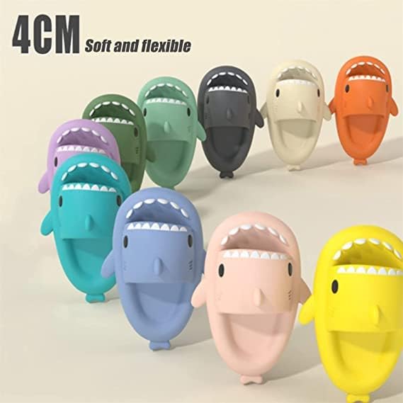 rosyclo Shark Cloud Slippers, Shark Cute Slides for Women Man,Summer Slipper Sandals for Boys Girls Spa Platform Shoes Non-Slip Beach Open Toe Beach Sandals Shower Couple Shoes