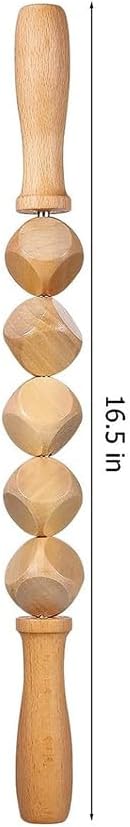 Wooden Massager Wood Therapy Massage Tools for Body Shaping, Fascia, Cellulite, Muscle Abdomen, Body Therapy Massager, Muscle Belly Relief Tool (F)