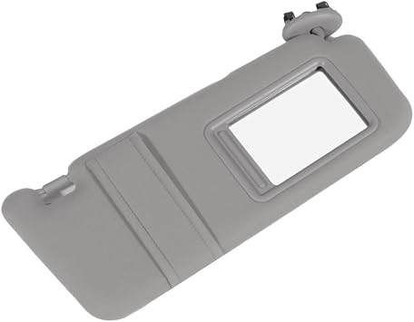 Right Passenger Side Gray Sun Visor Fits 2010-2011 for Toyota for Camry 2.5L Replace 74310-06750-B0