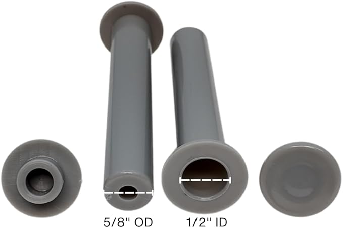 Pool Fence Deck Plugs & Sleeves for Peg Pole Fence (Gray)