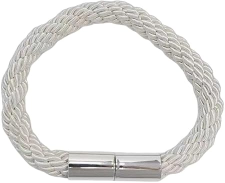 Modern Simple Rough Cord Twist Curtain Tiebacks No Hole Installation Magnetic Clasp