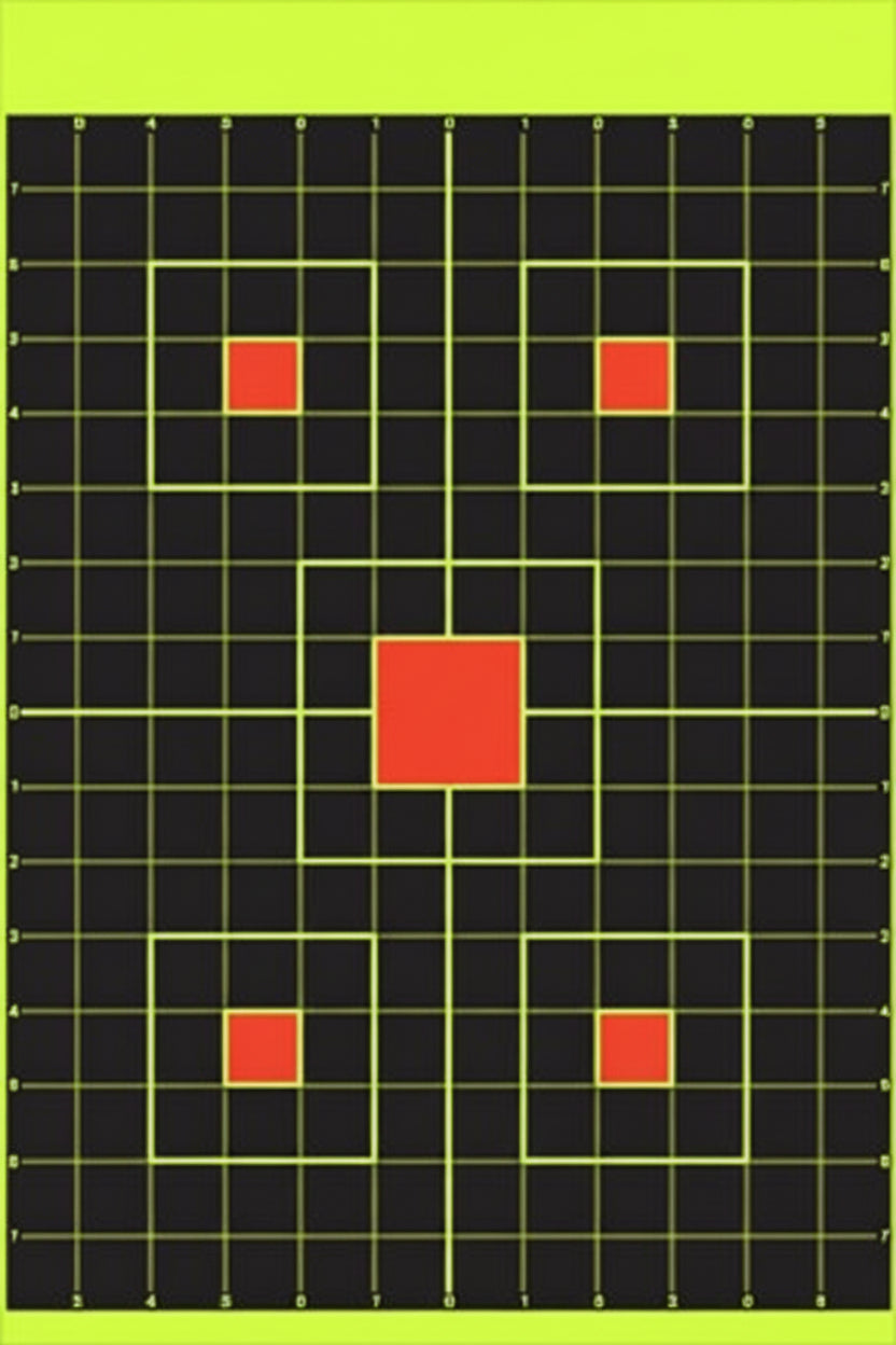 12"x18" Sight in Target - Instantly See Your Shots Burst Bright Florescent Yellow Upon Impact!