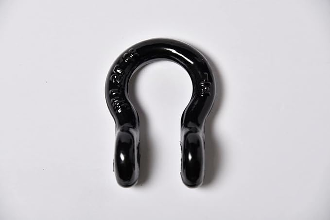 2-Pack 12-Inch Black Bow Shackles, D-Ring, Heavy-Duty, 10 Ton, 22,000 Pounds, Breaking Strength, 2 Ton WLL, 4400 Pounds with 58 Pin Screw