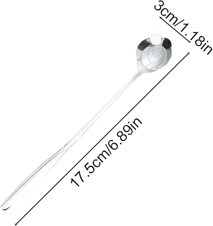 Long Handle Stirring Spoon - Stainless Steel Coffee Mixing Spoons Cocktail Stir Spoons, Ice Cream Spoon, Bartender Mixing Spoon Cocktail Stirrers for Coffee Milkshakes Cold Drink, Cutlery Supplies