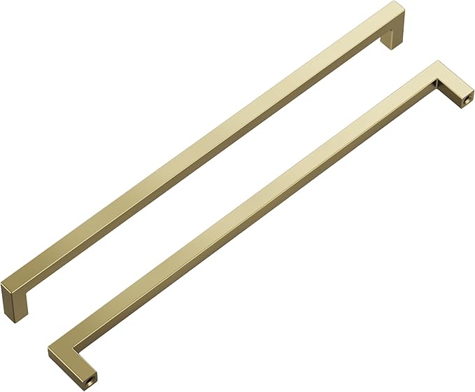 Hickory Hardware Solid Core Kitchen Cabinet Pulls, Luxury Cabinet Handles, Hardware for Doors & Dresser Drawers, 12 Inch Hole Center, Elusive Golden Nickel, Skylight Collection(Pack of 1)