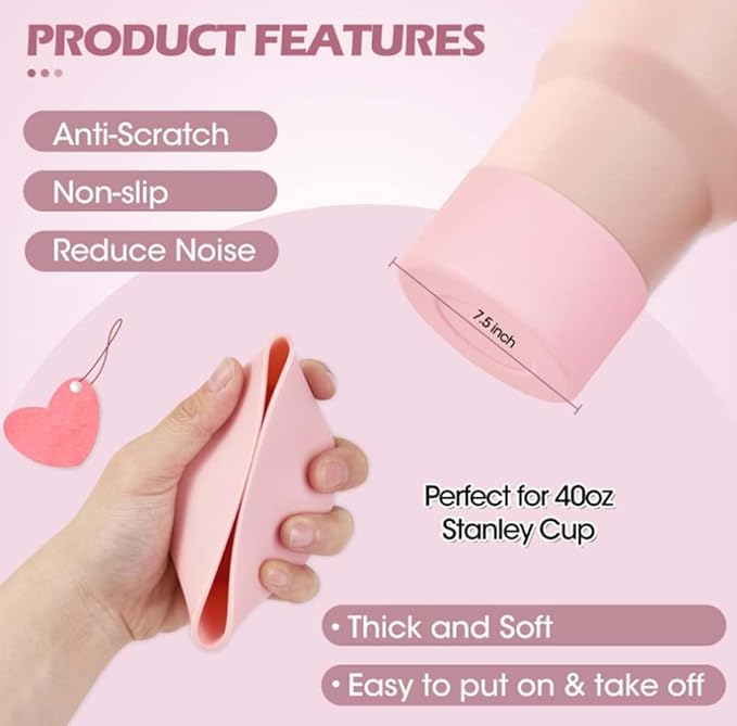 LINXI 6Pcs Accessories for Stanley Cups,Water Bottle Boots Cover Mini Hooks Lipstick Sleeve Pouch Charm Keychain Compatible for Stanley Cup Tumbler 40oz