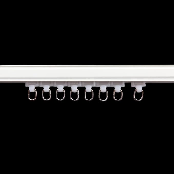 Ceiling Curtain Track Pulleys, 20PCS, Curtain Track Ceiling Mount, Room Divider Curtain Rod or Wall with Rolling Hooks, Ceiling Shower Curtain Tracks Perfect for Privacy in Open Rooms