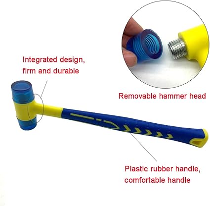 Auto Body Blending Dent Hammer Screw-On Tip 1pcs Head Dent Removal Tool Tap Down Tool Hand Mace Special Design for Repair and Dent Fix Power Tools (Blue Hammer)