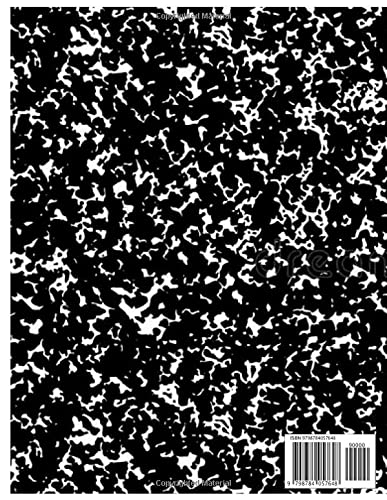 College Ruled Composition Notebook, 1 Subject, College Ruled Paper, 100 Sheets200 Pages, 11" x 8-12", Marble Black: College Ruled Composition ... Notebook for School College Teachers Office