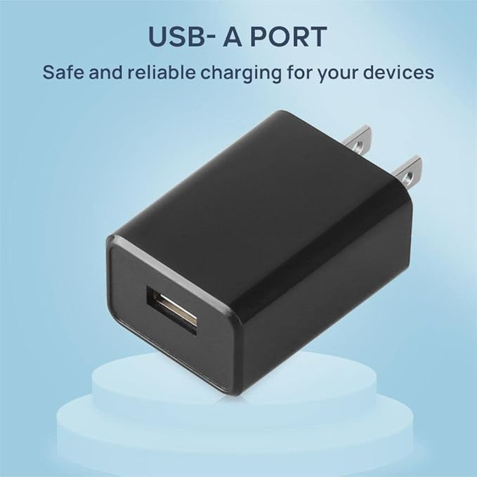 Wall Charger Cube 5V2A USB Power Supply Charging Block Universal Wall Plug Brick Portable Travel Fast Charger Power Adapter for iPhone, Samsung Galaxy, LG (Black)