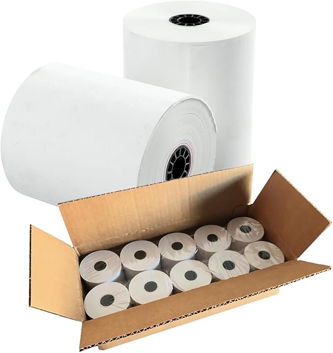 3 18" x 230' Thermal Paper Rolls - Comes in Bright White Color - Crisp Clear Images - BPA Free - Ideal for POS System (10 Rolls Per Case)
