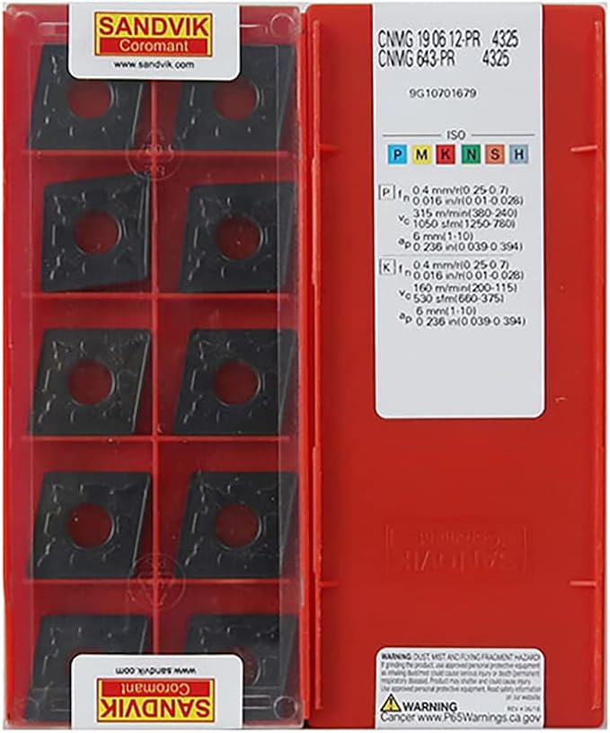 Sandvik Coromant 100 Original CNMG CNMG19 CNMG190612 PR 4325 CNMG 19 06 12-PR 4325 Medium Finishing Carbide Turning Inserts TurningTools