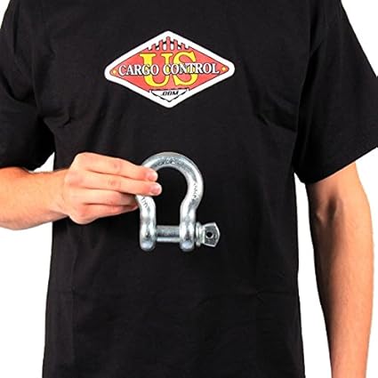 US Cargo Control 34 Inch Galvanized Screw Pin Anchor Shackle Each with a 4.75 Ton Capacity