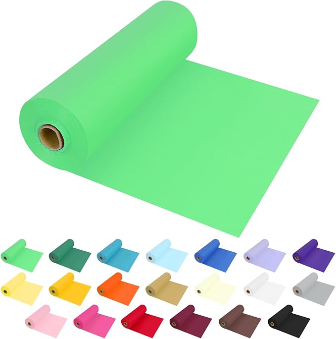 54 Inch X 300 Feet Plastic Table Cover Roll Premium Disposable Plastic Tablecloth for All TypeShape Tables Picnic, Party, Banquet, Birthdays, Weddings (Lime Green, 54 Inch X 300 Feet)
