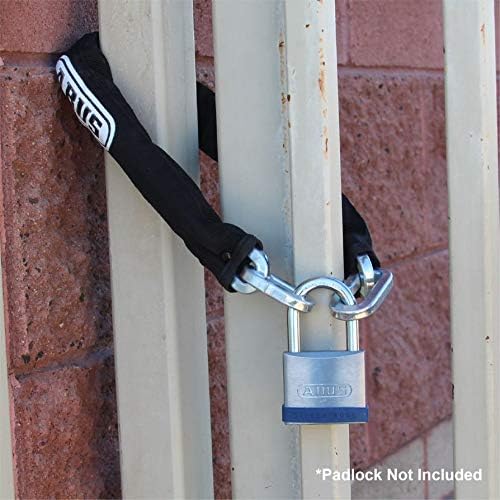 ABUS Hardened Steel 8KS 10 Foot x 5/16" Thick Square Security Chain for Bikes, Containers, Trailers, ATV, Motorcycles and Personal/Industrial Property