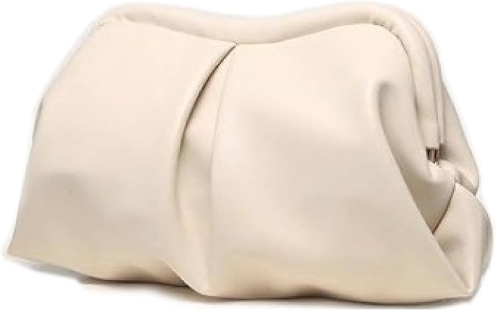 Women's Pleated Bag, Cloud Bag, Kiss Lock, Closed Clutch