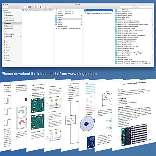 ELEGOO UNO R3 Project Most Complete Starter Kit with Tutorial Compatible with Arduino IDE (200 Components)