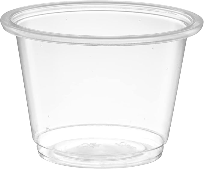 200 2.5 oz, Cups Clear Disposable Plastic Portion Cups No Lids, Small Mini Containers for Portion Control, Jello Shots, Meal Prep, Sauce Cups, Slime, Crafts, Disposable Souffle Cups