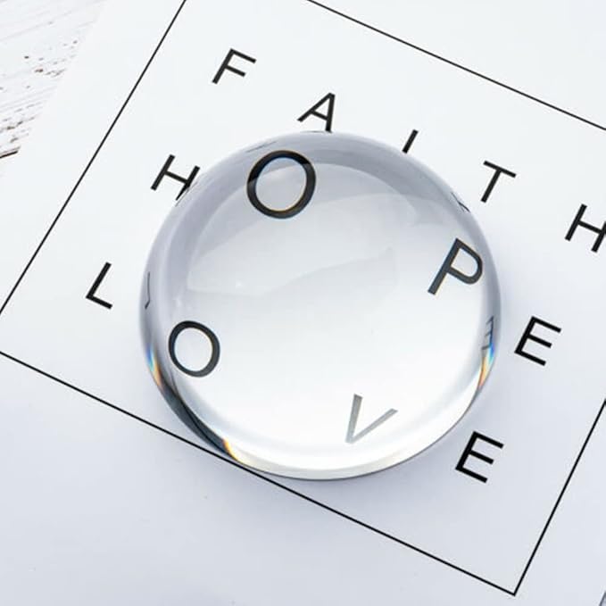 406080MM Clear Half Sphere Crystal Ball Paperweight Magnifying Flatback Glass Decor Gift,80MM